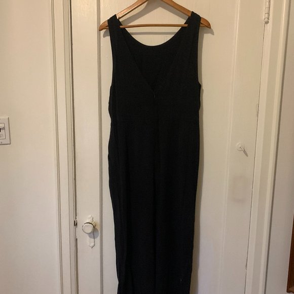 Oak+Fort Black Wide Leg Cropped Jumpsuit - Picture 7 of 11